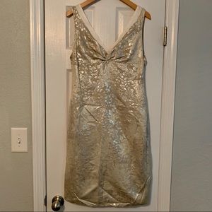 Metallic brocade dress